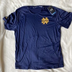 Mens Notre Dame Under Armour ISO-chill short sleeve shirt